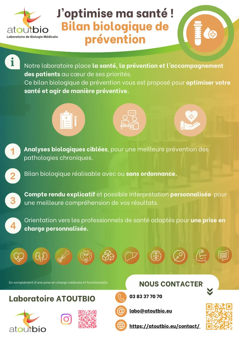 Bilan biologique de prévention